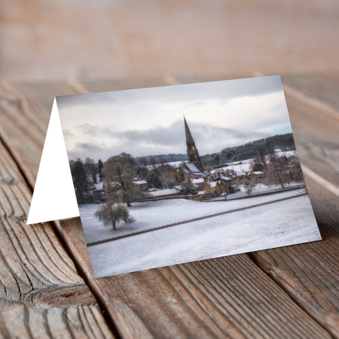 Edensor in Winter - Christmas Card